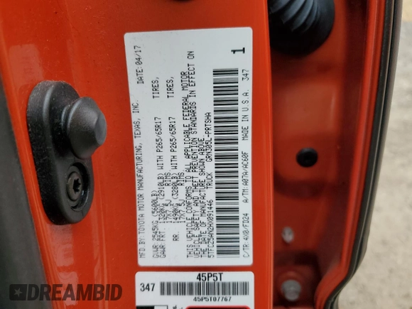 2017 Toyota Tacoma SR5 with VIN 5TFCZ5AN2HX091446, listed as a Copart auction lot 50741535 with 71,964 mi miles and Salvage Title. Bid and sale history available at carsss.com. Image 15.