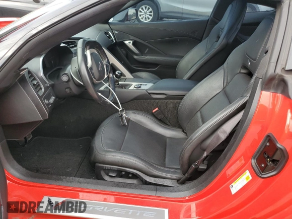 2017 Chevrolet Corvette Grand Sport 2LT with VIN 1G1YX2D77H5111816, listed as a Copart auction lot 74997504 with 19,891 mi miles and Non Repairable. Bid and sale history available at carsss.com. Image 7.