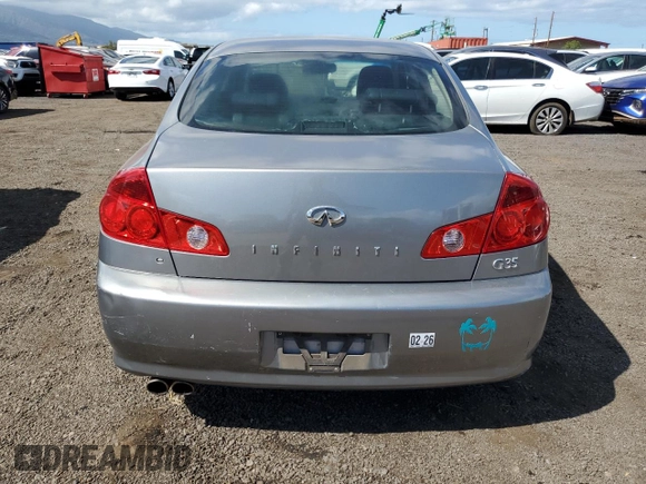 2006 Infiniti G35 with VIN JNKCV51E66M505949, listed as a Copart auction lot 46872725 with 150,243 mi miles and Salvage Title. Bid and sale history available at DreamBid. Image 6.