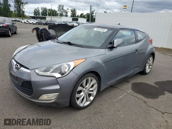 2012 Hyundai Veloster w/Gray Int with VIN KMHTC6AD9CU049604, listed as a Copart auction lot 59443995 with 170,313 mi miles and Clean title. Bid and sale history available at DreamBid. Image 1.