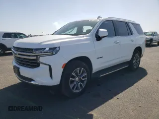 2022 Chevrolet Tahoe LT with VIN 1GNSKNKD1NR264046, listed as a Copart auction lot 46073284 with 15,762 mi miles and Salvage title. Bid and sale history available at DreamBid. Image 1.