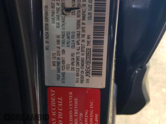 2014 Mazda CX-5 Touring with VIN JM3KE4CY6E0306508, listed as a Copart auction lot 53475075 with 0 mi miles and Salvage Title. Bid and sale history available at carsss.com. Image 13.