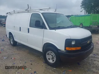 2013 Chevrolet Express Cargo with VIN 1GCWGFBA9D1139820, listed as a IAAI auction lot 42638546 with 174,078 mi miles and . Bid and sale history available at DreamBid. Image 1.