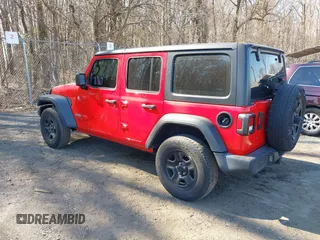 2018 Jeep Wrangler Unlimited Sport with VIN 1C4HJXDNXJW197207, listed as a IAAI auction lot 41757166 with 60,911 mi miles and . Bid and sale history available at DreamBid. Image 3.