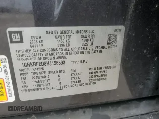 2017 Chevrolet Traverse LS z VIN 1GNKRFED8HJ156393, wystawiony jako Copart lot #56625875 z przebiegiem 92 125 mil mil oraz Szkoda całkowita • Salvage title. Historia ofert i sprzedaży dostępna na DreamBid. Obrazek 13.