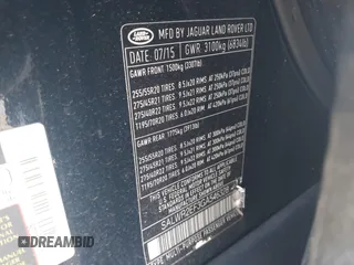 2016 Land Rover Range Rover Sport Dynamic z VIN SALWR2EF3GA546328, wystawiony jako IAAI lot #41285553 z przebiegiem 124 150 mil mil oraz . Historia ofert i sprzedaży dostępna na DreamBid. Obrazek 9.