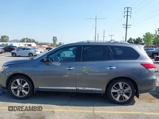 2015 Nissan Pathfinder Platinum with VIN 5N1AR2MN8FC693981, listed as a IAAI auction lot 42145556 with 161,142 mi miles and . Bid and sale history available at DreamBid. Image 15.