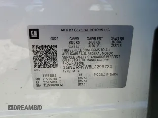 2020 Chevrolet Traverse LS with VIN 1GNERFKW8LJ298724, listed as a Copart auction lot 50510065 with 63,027 mi miles and Salvage Title. Bid and sale history available at carsss.com. Image 14.