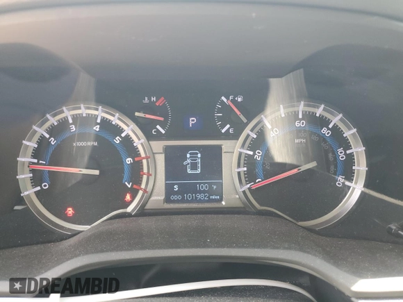 2017 Toyota 4Runner SR5 with VIN JTEZU5JR2H5159828, listed as a Copart auction lot 62342605 with 101,982 mi miles and Salvage title. Bid and sale history available at DreamBid. Image 9.