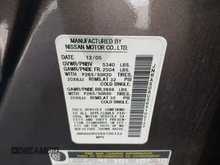 2006 Infiniti FX with VIN JNRAS08U56X100133, listed as a IAAI auction lot 41630866 with 191,231 mi miles. Bid and sale history available at carsss.com. Image 9.