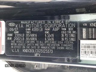 2018 Kia Niro FE with VIN KNDCB3LC0J5125373, listed as a Copart auction lot 70407434 with 109,381 mi miles and Clean Title. Bid and sale history available at carsss.com. Image 12.