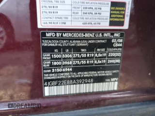 2008 Mercedes-Benz GL-Class 3.0L CDI with VIN 4JGBF22E88A392948, listed as a Copart auction lot 70740394 with 173,234 mi miles and Salvage Title. Bid and sale history available at carsss.com. Image 13.