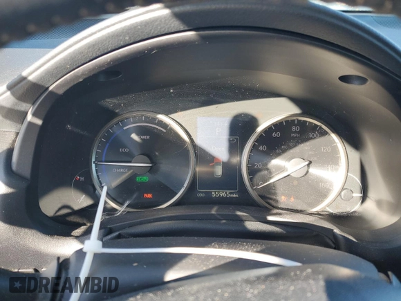 2017 Lexus NX 300h with VIN JTJBJRBZ0H2050903, listed as a Copart auction lot 43366305 with 55,965 mi miles and Salvage Title. Bid and sale history available at DreamBid. Image 9.
