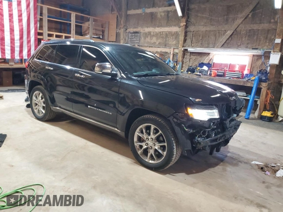 2014 Jeep Grand Cherokee Summit with VIN 1C4RJFJT7EC398488, listed as a Copart auction lot 57593975 with 64,630 mi miles and Clean title. Bid and sale history available at DreamBid. Image 4.