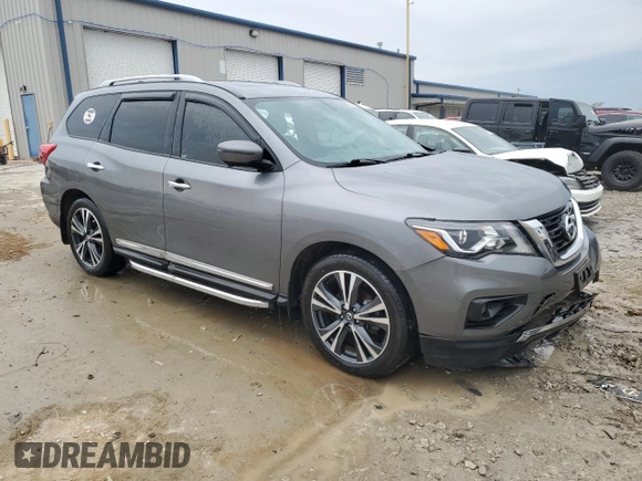2020 Nissan Pathfinder Platinum with VIN 5N1DR2DM0LC634911, listed as a Copart auction lot 50575835 with 80,597 mi miles and Salvage title. Bid and sale history available at DreamBid. Image 4.