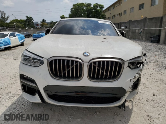 2020 BMW X4 M40i with VIN 5UX2V5C07L9B55214, listed as a Copart auction lot 49868665 with 46,287 mi miles and Salvage Title. Bid and sale history available at carsss.com. Image 5.