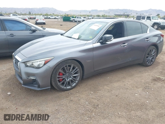 2019 Infiniti Q50 RED SPORT 400 with VIN JN1FV7AP0KM760153, listed as a IAAI auction lot 41895981 with 62,070 mi miles. Bid and sale history available at carsss.com. Image 17.