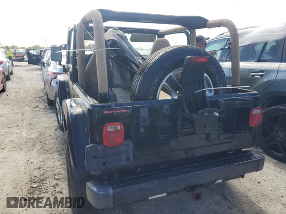2002 Jeep Wrangler Sahara with VIN 1J4FA59S62P722411, listed as a Copart auction lot 74080364 with 0 mi miles and Non Repairable. Bid and sale history available at carsss.com. Image 6.