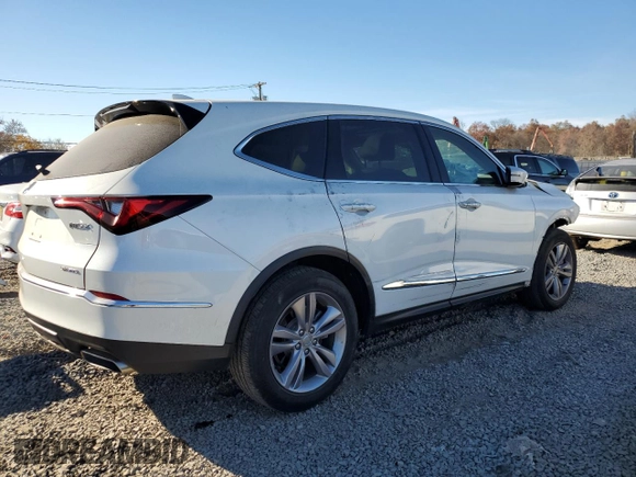 2022 Acura MDX with VIN 5J8YE1H30NL003500, listed as a Copart auction lot 77547734 with 0 mi miles and Salvage Title. Bid and sale history available at carsss.com. Image 3.