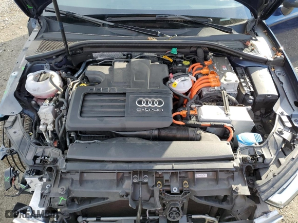 2017 Audi A3 Sportback e-tron Premium with VIN WAUUPBFFXHA111971, listed as a Copart auction lot 46076275 with 17,387 mi miles and Salvage Title. Bid and sale history available at carsss.com. Image 12.