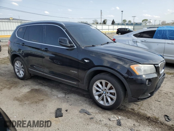 2011 BMW X3 28i with VIN 5UXWX5C50BL705875, listed as a Copart auction lot 54550395 with 133,975 mi miles and Clean Title. Bid and sale history available at DreamBid. Image 4.