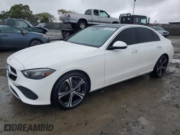 2024 Mercedes-Benz C 300 with VIN W1KAF4GB8RR213116, listed as a Copart auction lot 50662345 with 2,256 mi miles and Salvage Title. Bid and sale history available at DreamBid. Image 1.