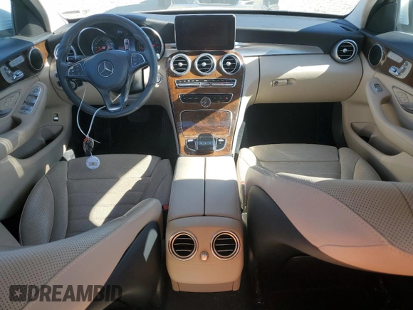 2018 Mercedes-Benz C 300 with VIN 55SWF4JB0JU261517, listed as a Copart auction lot 55634265 with 75,945 mi miles and Salvage title. Bid and sale history available at DreamBid. Image 8.