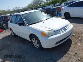 2003 Honda Civic LX with VIN 1HGES16583L004312, listed as a IAAI auction lot 41996828 with 222,270 mi miles. Bid and sale history available at carsss.com. Image 1.