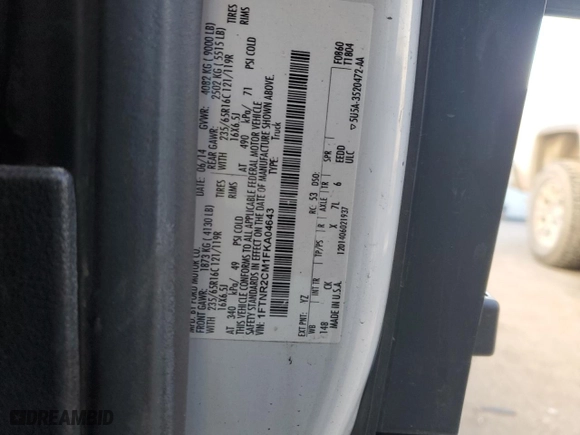 2015 Ford Transit Cargo Van with VIN 1FTNR2CM1FKA04643, listed as a Copart auction lot 83470614 with 260,133 mi miles and Salvage Title. Bid and sale history available at carsss.com. Image 15.