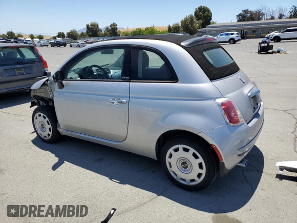 2012 FIAT 500 Pop with VIN 3C3CFFDR0CT366754, listed as a Copart auction lot 63065355 with 38,222 mi miles and Salvage title. Bid and sale history available at DreamBid. Image 2.