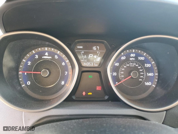 2016 Hyundai Elantra SE with VIN 5NPDH4AE1GH747339, listed as a Copart auction lot 42312145 with 143,531 mi miles and Salvage Title. Bid and sale history available at carsss.com. Image 9.