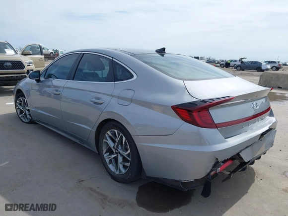2023 Hyundai Sonata SEL with VIN KMHL14JAXPA301853, listed as a IAAI auction lot 41680592 with 60,539 mi miles. Bid and sale history available at carsss.com. Image 3.