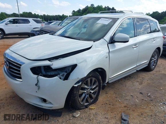 2015 Infiniti QX60 with VIN 5N1AL0MM2FC533155, listed as a IAAI auction lot 42318943 with 197,033 mi miles and . Bid and sale history available at DreamBid. Image 2.