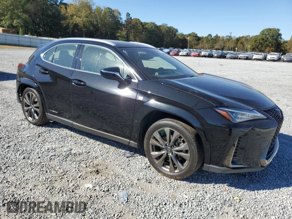 2022 Lexus UX 250h F Sport with VIN JTHR9JBH6N2060302, listed as a Copart auction lot 77128664 with 46,532 mi miles and Salvage Title. Bid and sale history available at DreamBid. Image 4.