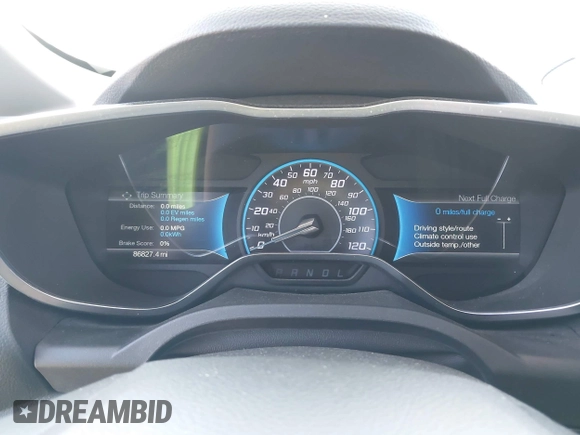 2017 Ford C-Max Energi Titanium with VIN 1FADP5FU9HL117693, listed as a IAAI auction lot 42059763 with 86,827 mi miles. Bid and sale history available at carsss.com. Image 7.