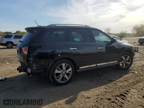 2014 Nissan Pathfinder Platinum with VIN 5N1AR2MM2EC609322, listed as a Copart auction lot 53986575 with 133,062 mi miles and Salvage Title. Bid and sale history available at carsss.com. Image 3.