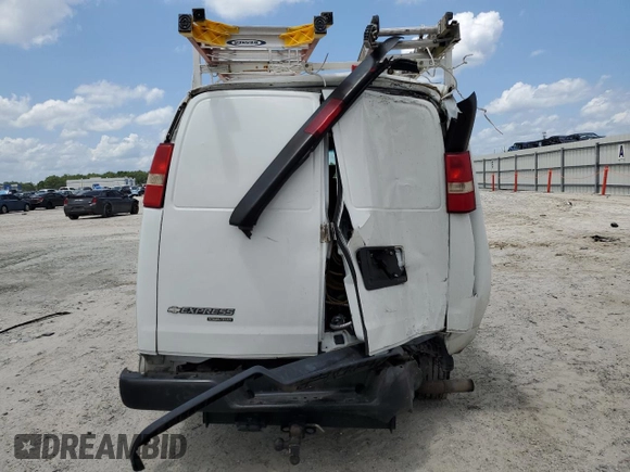 2013 Chevrolet Express Cargo with VIN 1GCWGFBA4D1105381, listed as a Copart auction lot 60138065 with 209,922 mi miles and Salvage title. Bid and sale history available at DreamBid. Image 6.