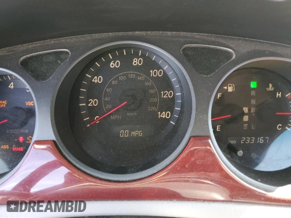 2002 Lexus ES 300 with VIN JTHBF30G720050790, listed as a Copart auction lot 54866125 with 233,167 mi miles and Salvage title. Bid and sale history available at DreamBid. Image 9.