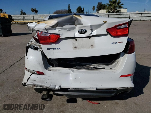 2015 Kia Optima EX with VIN 5XXGN4A77FG433602, listed as a Copart auction lot 47631325 with 161,319 mi miles and Salvage Title. Bid and sale history available at carsss.com. Image 6.