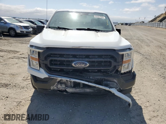 2021 Ford F-150 XL with VIN 1FTFW1CD3MFA73346, listed as a Copart auction lot 53357055 with 46,000 mi miles and Salvage title. Bid and sale history available at DreamBid. Image 5.