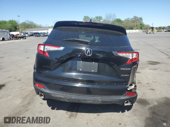 2020 Acura RDX with VIN 5J8TC2H39LL026406, listed as a Copart auction lot 54320475 with 62,599 mi miles and Salvage title. Bid and sale history available at DreamBid. Image 6.