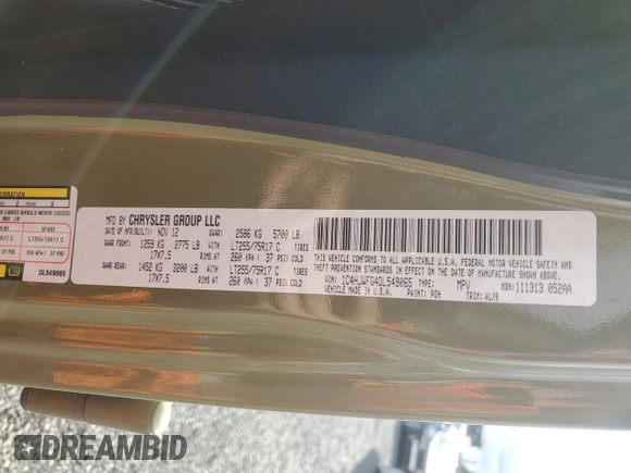 2013 Jeep Wrangler Unlimited Rubicon 10th Anniversary with VIN 1C4HJWFG4DL549065, listed as a Copart auction lot 75899594 with 127,960 mi miles and Salvage title. Bid and sale history available at DreamBid. Image 12.