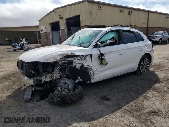 2021 Audi Q5 Premium with VIN WA1AAAFY4M2001967, listed as a Copart auction lot 49786025 with Not Provided miles and Salvage Title. Bid and sale history available at carsss.com. Image 1.