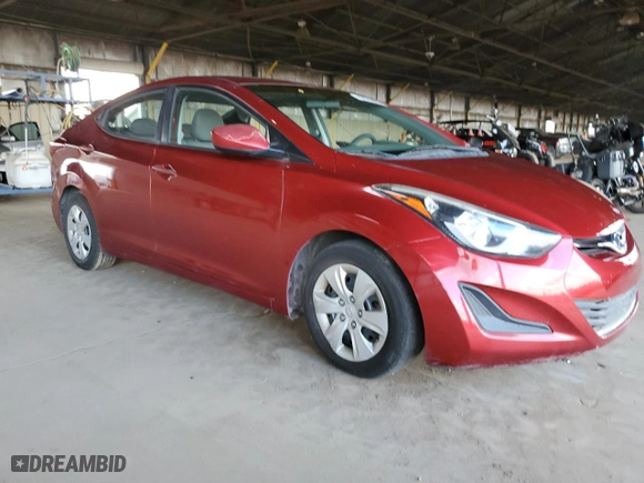 2016 Hyundai Elantra GL with VIN 5NPDH4AE9GH697158, listed as a Copart auction lot 42976805 with 67,883 mi miles and Salvage Title. Bid and sale history available at carsss.com. Image 4.