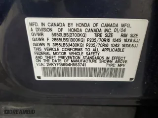 2004 Honda Pilot EX with VIN 2HKYF18694H553741, listed as a Copart auction lot 47436895 with 168,700 mi miles and Clean Title. Bid and sale history available at carsss.com. Image 13.
