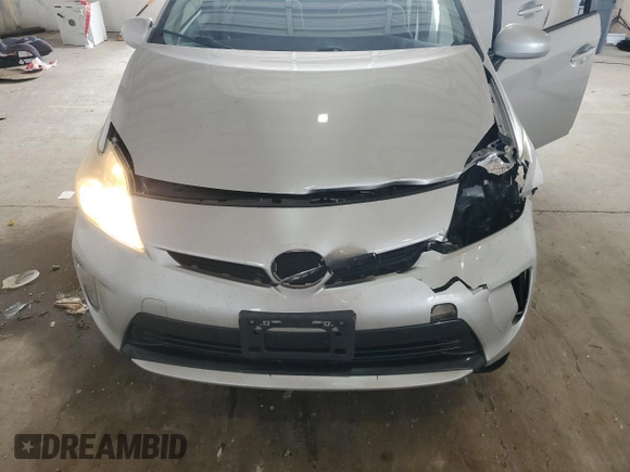 2012 Toyota Prius One with VIN JTDKN3DU7C1590009, listed as a Copart auction lot 57789535 with 105,928 mi miles and Salvage title. Bid and sale history available at DreamBid. Image 11.
