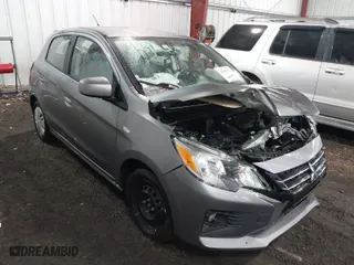 2021 Mitsubishi Mirage ES with VIN ML32AUHJ8MH005001, listed as a IAAI auction lot 41841172 with 75,114 mi miles. Bid and sale history available at carsss.com. Image 1.