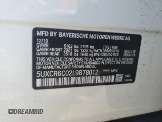 2020 BMW X5 xDrive40i z VIN 5UXCR6C02L9B78012, wystawiony jako Copart lot #56568005 z przebiegiem 57 460 mil mil oraz Szkoda całkowita • Salvage title. Historia ofert i sprzedaży dostępna na DreamBid. Obrazek 13.