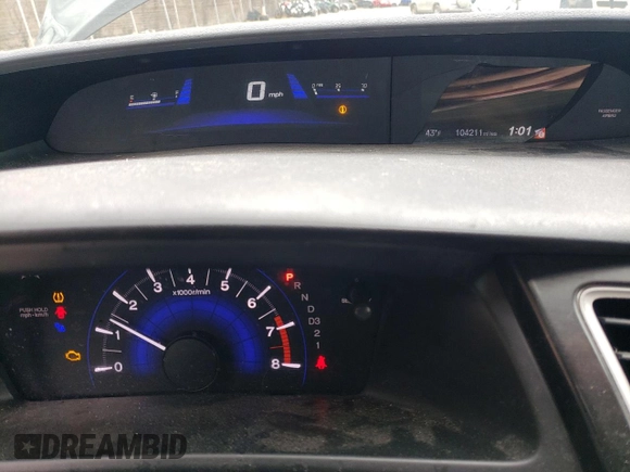 2013 Honda Civic LX z VIN 19XFB2F56DE004635, wystawiony jako Copart lot #51741015 z przebiegiem 104 211 mil mil oraz Czysty tytuł • Clean title. Historia ofert i sprzedaży dostępna na DreamBid. Obrazek 9.