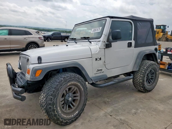 2004 Jeep Wrangler X z VIN 1J4FA39S34P702186, wystawiony jako Copart lot #59561675 z przebiegiem 202 214 mil mil oraz Szkoda całkowita • Salvage title. Historia ofert i sprzedaży dostępna na DreamBid. Obrazek 1.